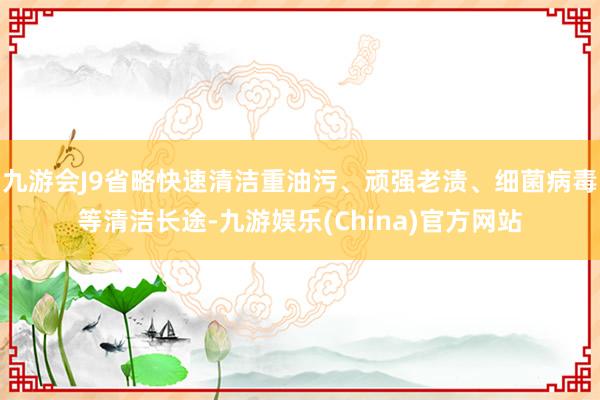 九游会J9省略快速清洁重油污、顽强老渍、细菌病毒等清洁长途-九游娱乐(China)官方网站