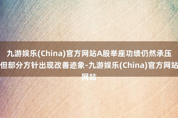 九游娱乐(China)官方网站A股举座功绩仍然承压但部分方针出现改善迹象-九游娱乐(China)官方网站