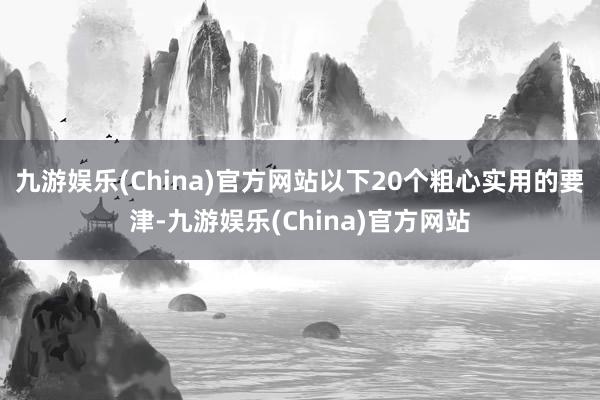 九游娱乐(China)官方网站以下20个粗心实用的要津-九游娱乐(China)官方网站