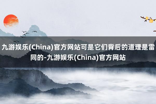 九游娱乐(China)官方网站可是它们背后的道理是雷同的-九游娱乐(China)官方网站